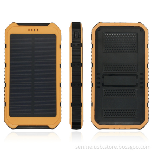 Portable 8000mAh Solar Power Bank Flashlight
